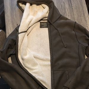 J Crew Outerwear Fleece Lined Full Zip Hoodie-XL Tall